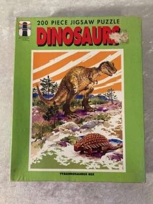 Rompecabezas Dinosaurios 200 Piezas Tyrannosaurus Rex (Falta una pieza) De colección 1975 Foto 1 de 4