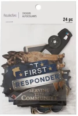 Pegatinas troqueladas POLICE Recollections 666071 ¡NUEVAS! 24 piezas insignia perro uniforme coche Foto 1 de 3