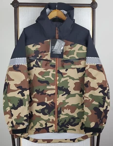SIMMS NEW $449 Mens Size Medium 30k Waterproof Woodland Camo CX Jacket Hood NWT - Picture 1 of 23