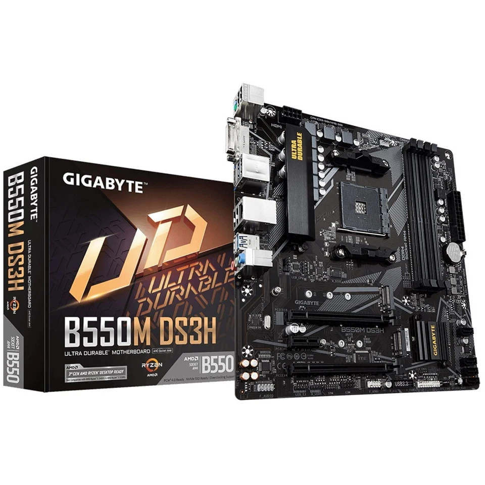 Gigabyte B550M DS3H Socket AM4 micro ATX AMD  B550 - Imagen 1 de 1
