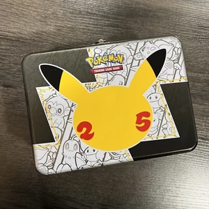 Pokemon Trading Card Game 25th Anniversary Tin Lunch Box Pikachu 2021 Nintendo - Picture 1 of 7