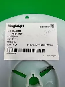 KP-2012MBC Kingbright LED tinta unita blu 430nm 2 pin SMD C1A / lotto di 25 pezzi - Foto 1 di 2
