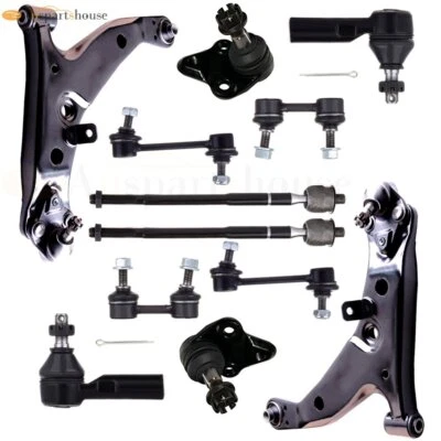12x Fits 96-02 Toyota Corolla Front Lower Control Arm Ball Joint Tie Rod Kit - Image 1 of 4
