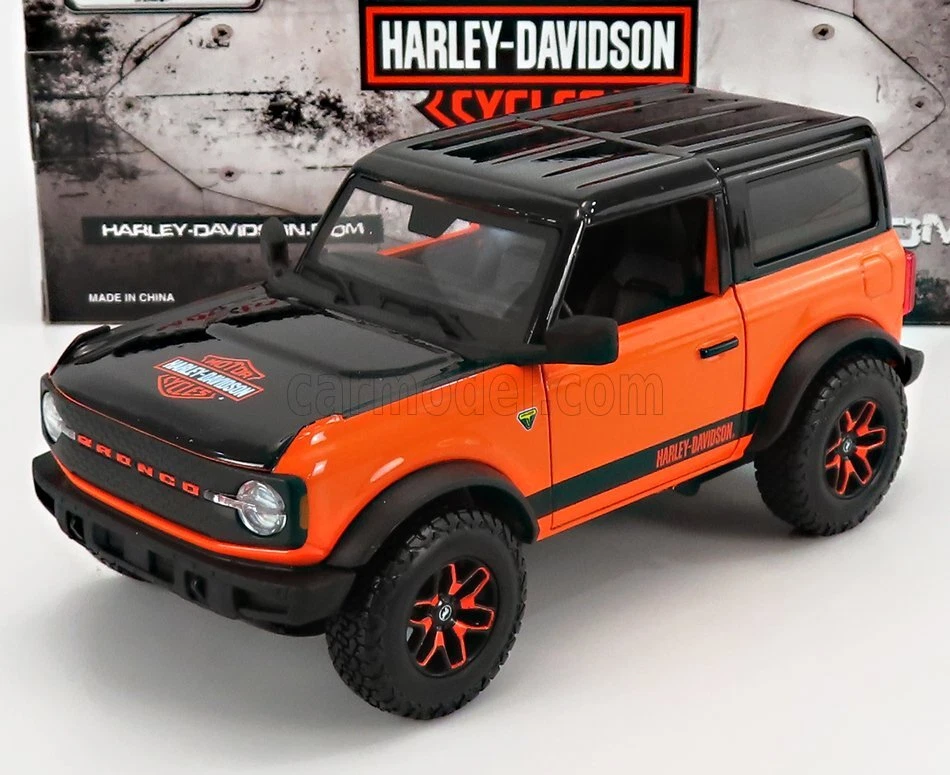 1/24 MAISTO - FORD USA - BRONCO CUSTOM HARLEY DAVIDSON 2021 32272 - Immagine 1 di 1