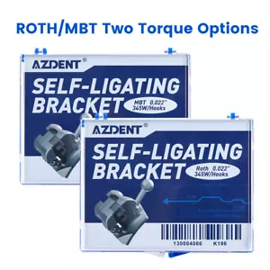 Staffe autoleganti in metallo ortodontico dentale staffe Roth/MBT.022 ganci 345 - Foto 1 di 22