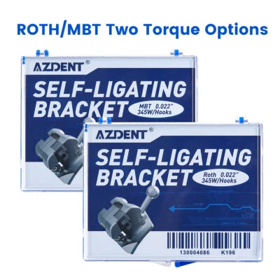 Dental Orthodontic Brackets Braces Metal Self-Ligating Roth/MBT.022 Hooks 345 - Image 1 of 4