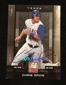 CHRIS DAVIS 2008 DONRUSS AUTOGRAPHED SIGNED AUTO BASEBALL CARD 19 RANGERS - Picture 1 of 1
