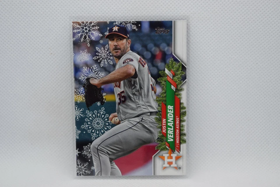Justin Verlander HW43 - 2020 Topps Holiday - Houston Astros - Metallic Parallel - Image 1 of 2