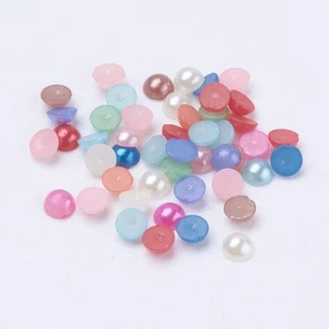 5000 Pezzi Cabochon Acrilico Mezzo Tondo Cupola Imitato Perla Colore Misto - Foto 1 di 1