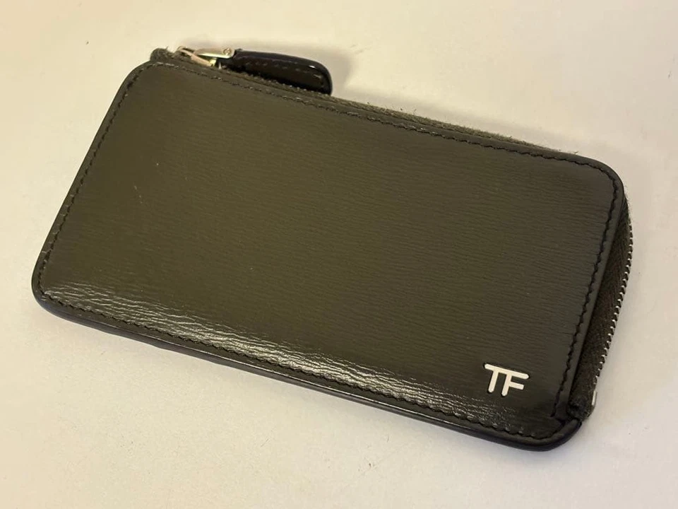 Tom Ford Tarjetero Monedero Caqui TF Fragmento Foto 1 de 4