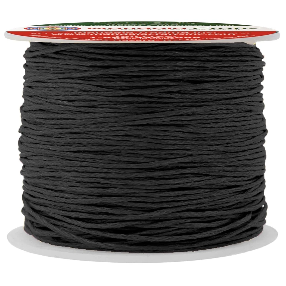 Mandala Crafts 1mm Waxed Cord for Beading and Macrame Supplies 100 Meters 109