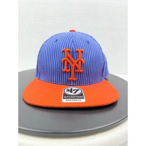 47 Captain New York Mets Pinstripe Blue Adjustable Snapback Hat Baseball Cap  - Picture 1 of 7