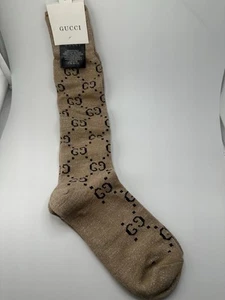 Sparkly Gucci GG light Brown Long Socks - Picture 1 of 4