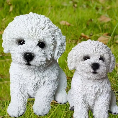 Estatua de jardín caniche decoración perro, decoración jardín, decoración hogar opción de regalo EE. UU. * Foto 1 de 4