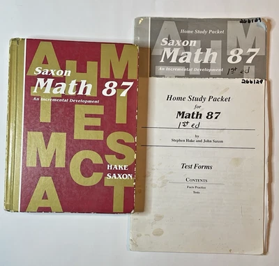 Saxon Math 87 SET 1st Edition Textbook, Tests and Answer Keys Lot - Image 1 of 4