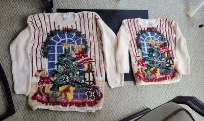 Suéteres de Navidad a Juego Madre-Hija Edición Limitada Casual Esquina De Colección Foto 1 de 4