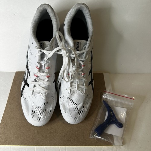 Scarpe da pista unisex ASICS Hyper MD 8 taglia 10 bianco nero