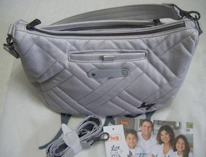 Lug Matte Luxe Shoulder Bag w/ Crossbody Strap- Harmony Diamond Silver (LUG1) - Picture 1 of 1