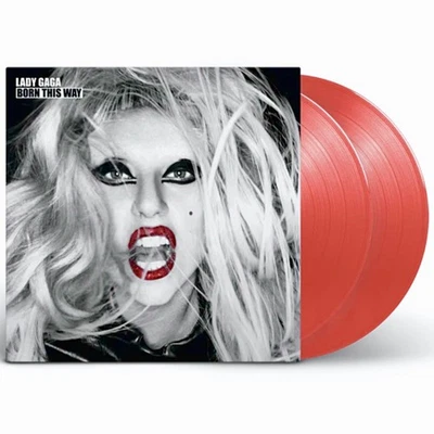 2011/2021 Lady Gaga Born This Way Exclusive Limited Edition Red 2LP Vinyl Record - Image 1 of 4