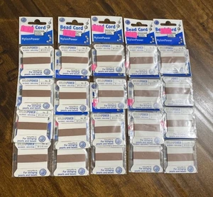 Griffin Size 2 Nylon Power Bead Cord/Thread Stringing Pearl & Bead Lot 20 Brown - Picture 1 of 2