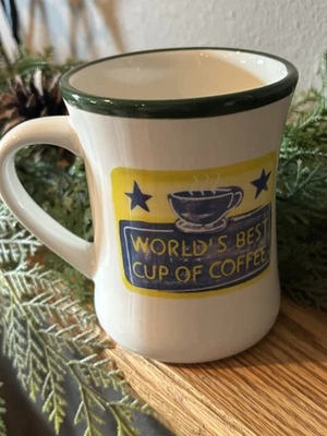 NUEVA taza de café Pottery Barn Elf World's Best gres Foto 1 de 4