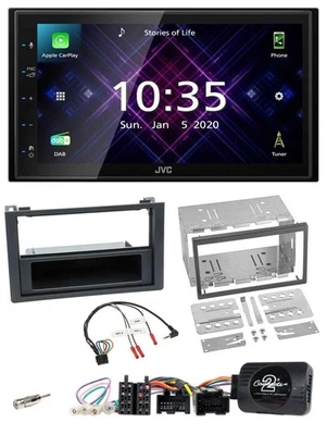 JVC DAB 2DIN Lenkrad Bluetooth USB Autoradio für Saab 9-3 2008-2012 - Bild 1 von 4