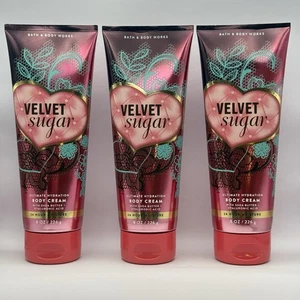 Bath & Body Works Velvet Sugar Ultimate Hydration Body Cream 8 oz New Set of 3 - Picture 1 of 2