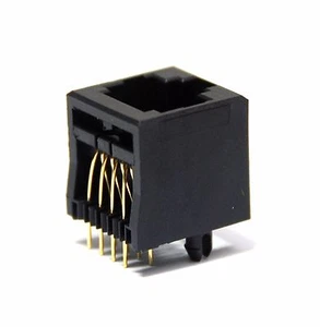 100pc Telephone Jack RJ45 8P8C Connector Female Socket PCB Soldering Pin 850-28A - Picture 1 of 6