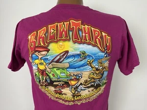 Camiseta Brew Thru Carolina del Norte S Rosa Playa Cerveza Fiesta Surf Recuerdo Usada en Excelente Condición - Imagen 1 de 12