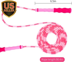 Jump Rope for Kids 4 Packs Fitness Workout Equipment Sports Plastic Soft Bead... - Picture 1 of 7