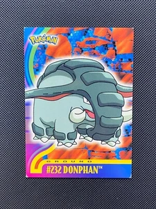 #232 DONPHAN BLUE Logo Pokemon Topps TV Animation Edition Card  2001 - Picture 1 of 2