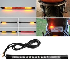 48LED Motorcycle Brake Turn Signal Light Strip License Plate Light Flashing Tail
