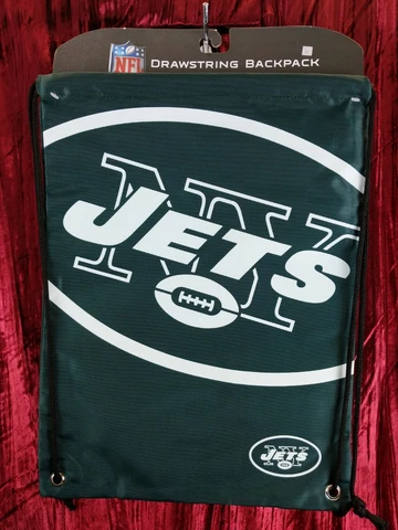 Brand NEW NFL AFC New York NY Jets Drawstring Sport Backpack Tote GangGreen Cover