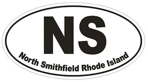 North Smithfield Rhode Island Oval Bumper Sticker or Helmet Sticker D1524 Euro - Picture 1 of 1
