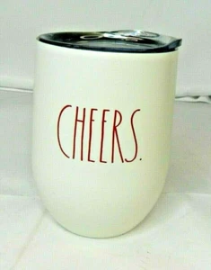 Rae Dunn Cheers Insulated Stainless Steel 12 Oz Tumbler Wine Coffee Tea Cocktail - Picture 1 of 7