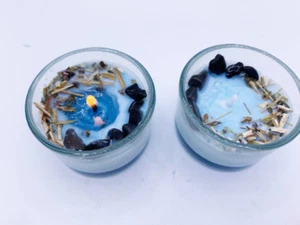 Protection Crystal Tealight Candle ~ 2 Oz ~ Sage Scented For Spells, Rituals - Picture 1 of 10