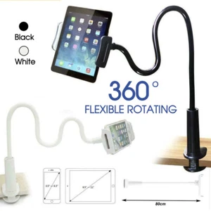 360° Rotate Tablet Stand Holder Lazy Bed Desk Mount Mobile Phone Clamp Universal - Picture 1 of 9