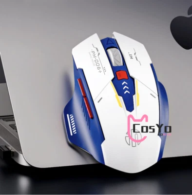 M6P Gundam Mecha Wireless Mouse Mute Type Charging Office Game Mouse Pad - Image 1 of 4