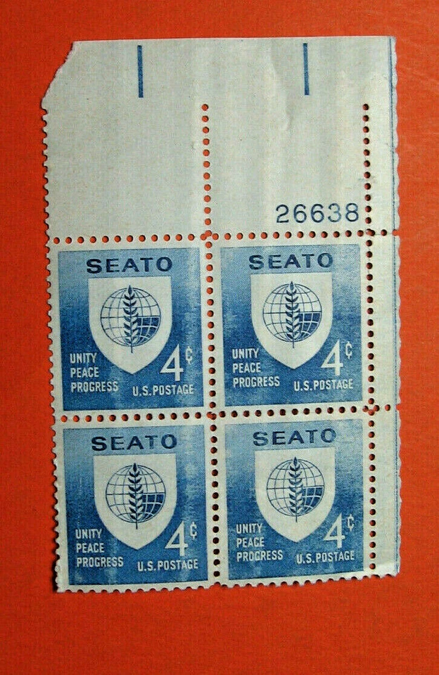 1960 SEATO 4 Cent U.S. Block of 4 Stamps (No. 5)  - Image 1 of 1