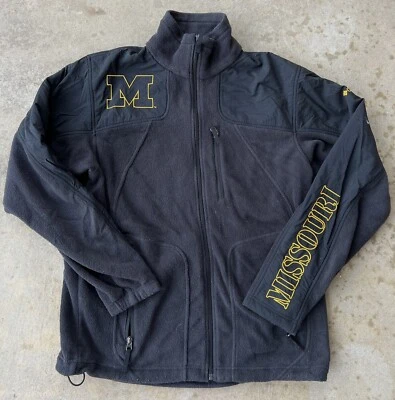 University Of Missouri Tigers Full Zip Columbia Fleece Jacket Mens Small Mizzou - Image 1 of 4