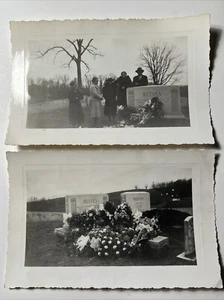 2 fotos vintage de tumbas de dolientes funerarios años 30 lápida REEVES - Imagen 1 de 4