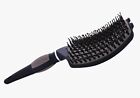 Curved Vented Boar Bristle Styling Hair Brush For Any Hair Type Men,Women & Kids