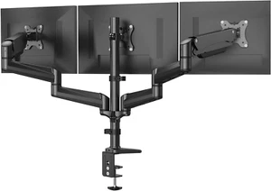 HUANUO Triple Monitor Mount for 17 to 32 Inch Screens, Gas Springs Adjustment Tr - Afbeelding 1 van 12