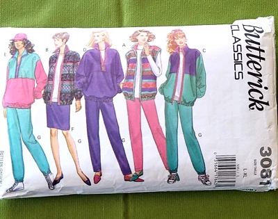 Butterick Pattern 3081 Misses SZ. L-XL Jacket Skirt Pants Vest Cut Complete Easy - Image 1 of 2