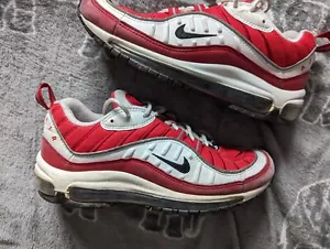 nike air max 98 size UK 6 White Red Trainers - Picture 1 of 9