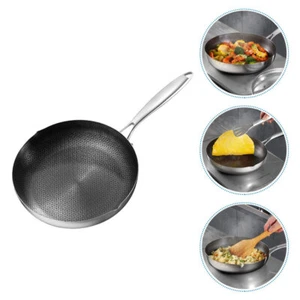 Stainless Steel Frying Pan Electric Stove Wok Honeycomb Nonstick - Picture 1 of 12