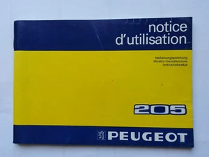 PEUGEOT 205 LIBRETTO USO MANUTENZIONE ORIGINALE EDIZIONE 01/1984 (763) - Foto 1 di 5