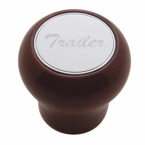 "Trailer" Wood Air Valve Knob with Stainless Steel Plaque - Picture 1 of 2
