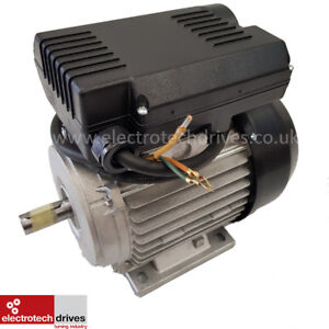 3HP Compressor Motor 2.2KW 2800rpm 2 Pole 240v 19mm shaft 80 Frame 1m of Cable  