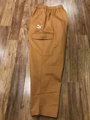 PARA HOMBRES GRANDES - Nuevos Pantalones de Carga Tejidos Puma Classics Marrón Tostado Desierto Foto 1 de 4